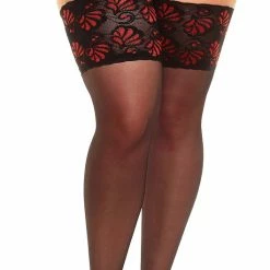 Glamory Lace Thigh High Stockings Deluxe 20 Hosiery 10 Glamory Lace Thigh High Stockings Deluxe 20 Hosiery
