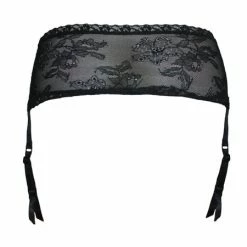 Tia Lyn Lingerie Black Lace Garter Belt