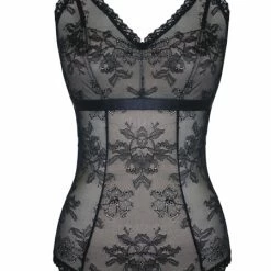 Tia Lyn Black Lace Teddy