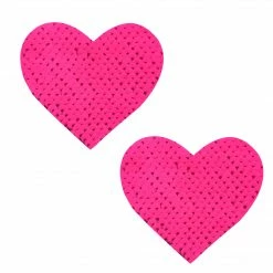 Nipztix Glow Pink Sequin Heart Pasties