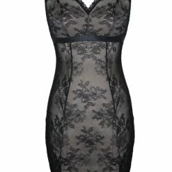 Tia Lyn Black Lace Chemise Lingerie
