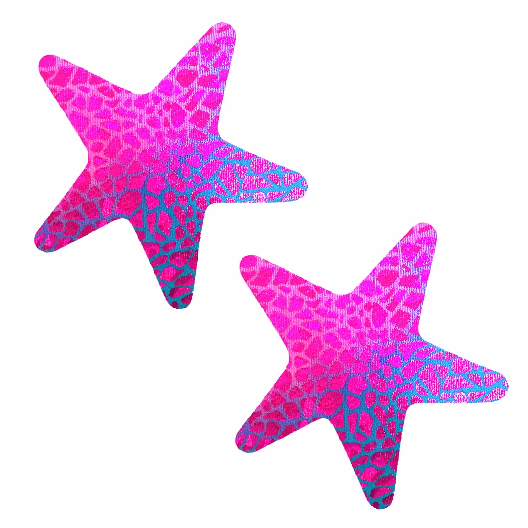 Nipztix Glow Hologram Starfish Pasties Accessories 1 Nipztix Glow Hologram Starfish Pasties Accessories