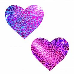 Nipztix Pink Hologram Heart Pasties